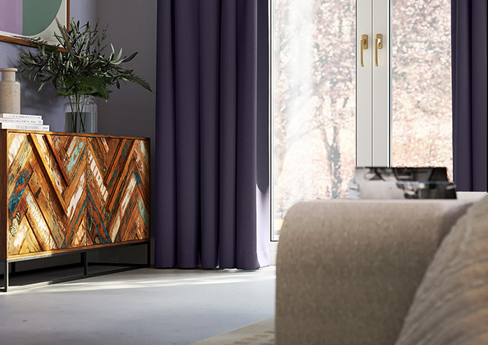 Kyoto Faux Silk, Berry - Made to Measure Curtains - Image 5